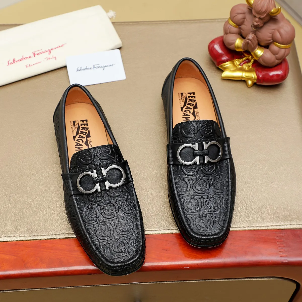 Men's shoes 💰360 🕷🕷【Ferragamo】Ferragamo Popular fashionable casual slip-on shoes🇨🇳Official website counter 1:1 production, original mold opening💯Good quality visible, imported high-end first-layer calfskin, luxurious pigskin lining🌿Very clear texture, high-quality waterproof, non-slip and wear-resistant outsole🎋High quality and low price, truly handmade🍓Color, code number 38-45